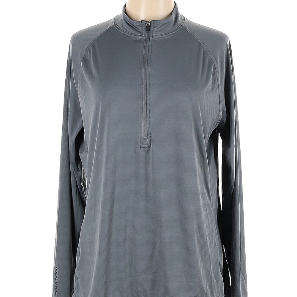 Trimark Gray Quarter Zip Pullover XL Recycled Polyester
